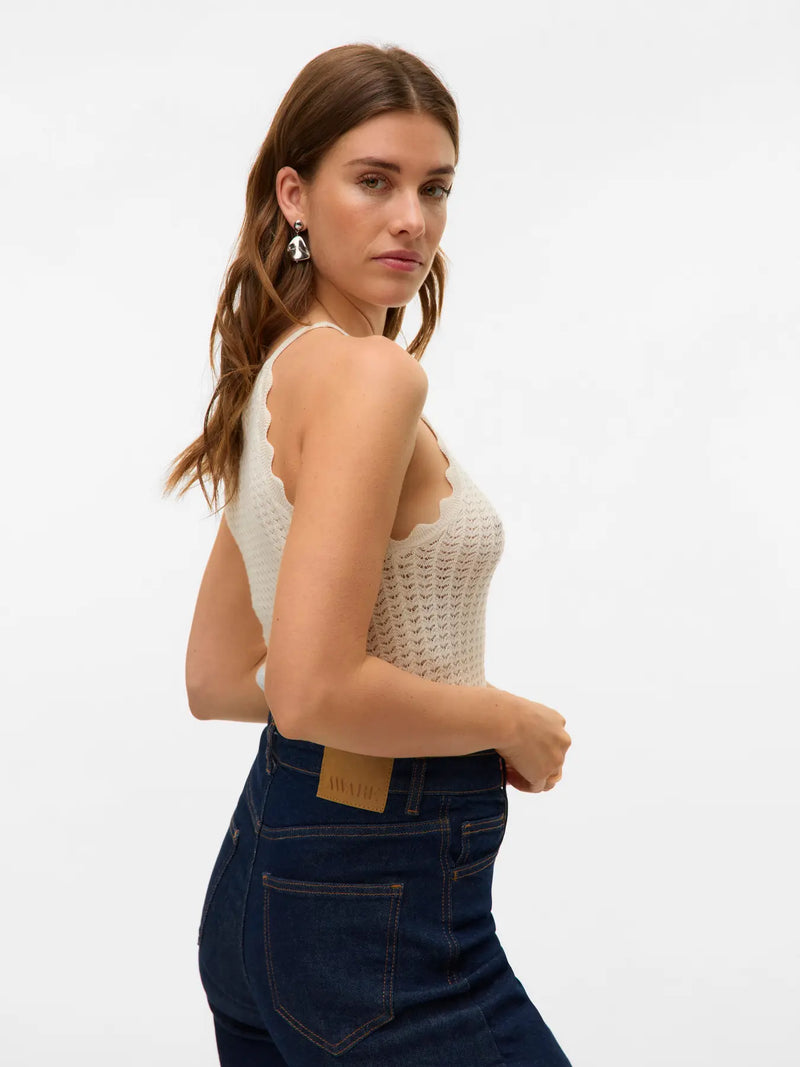 AWPANAMA SL KNIT TOP - Ecru