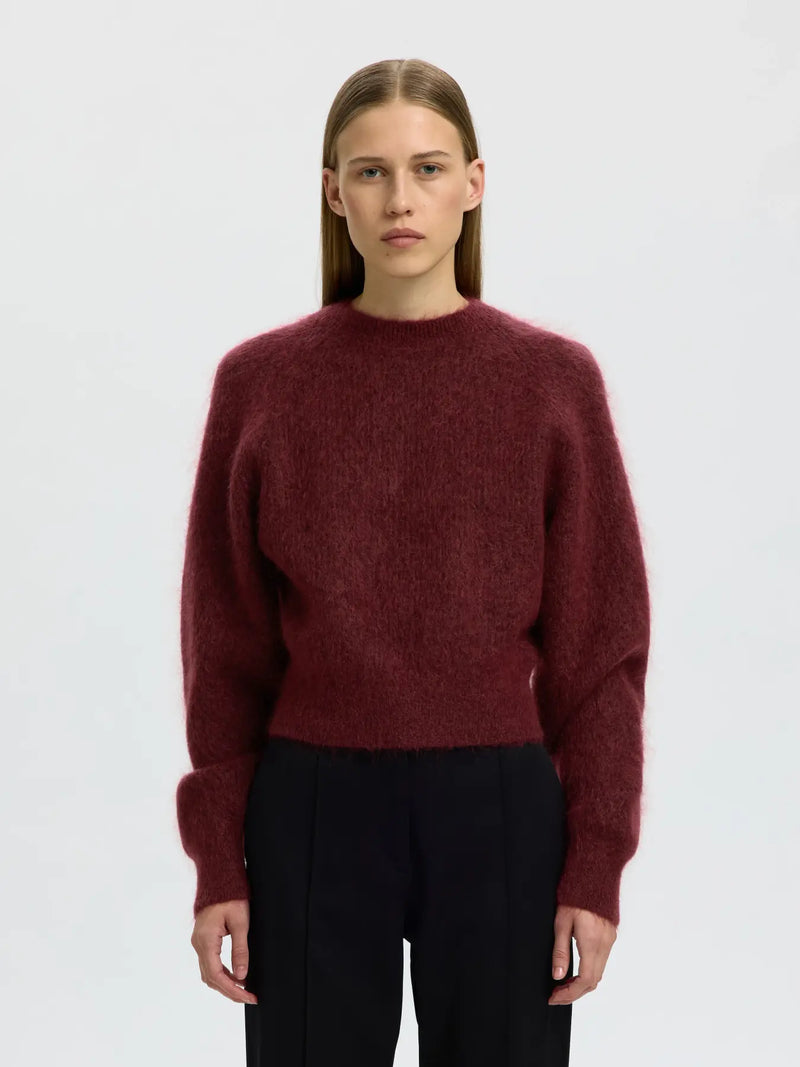 SLWMIRA LS KNIT SHORT O-NECK