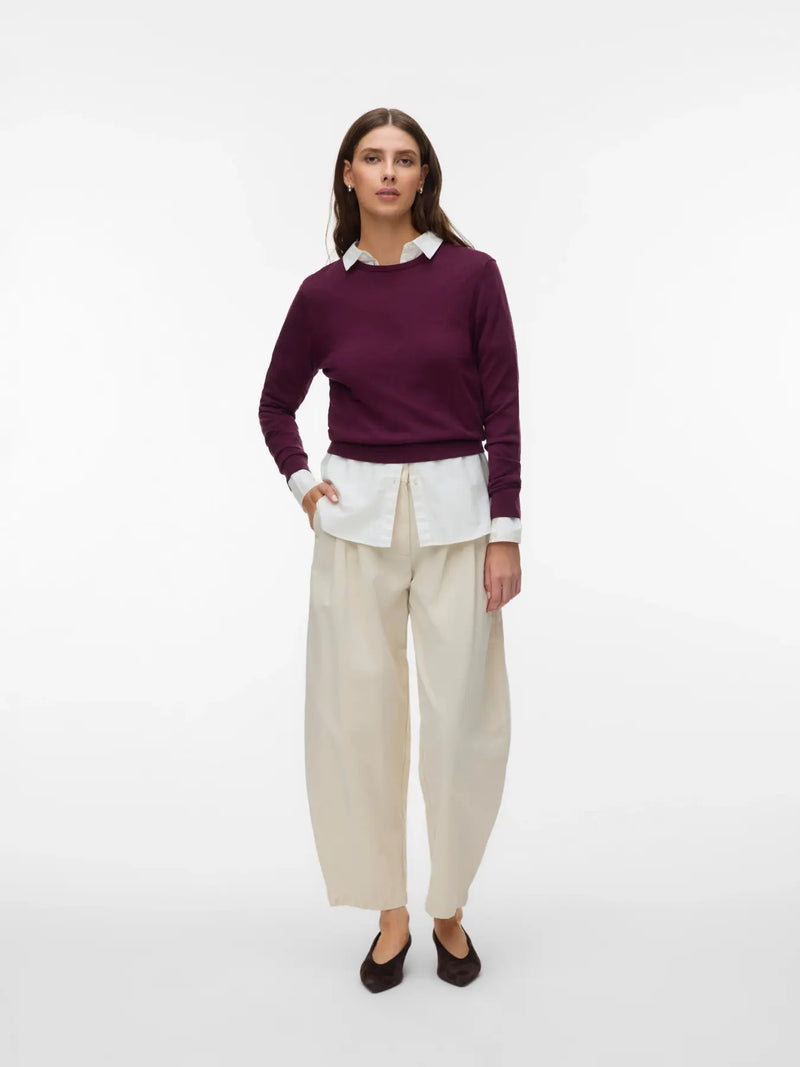 AWCARA LS O-NECK WOOL PULLOVER