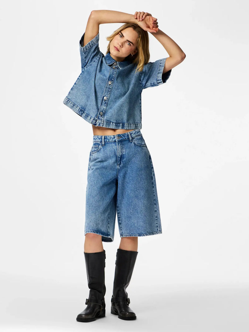 PCSKY MW DENIM JORTS