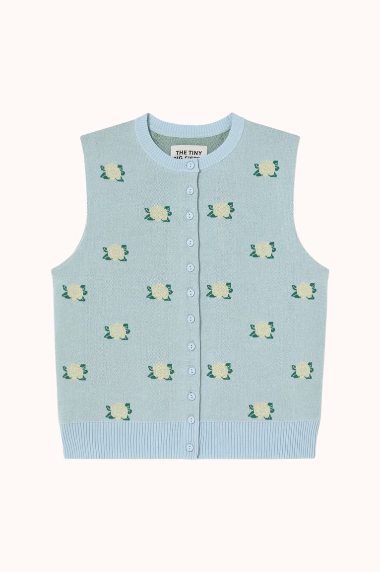 Flowers Jacquard vest
