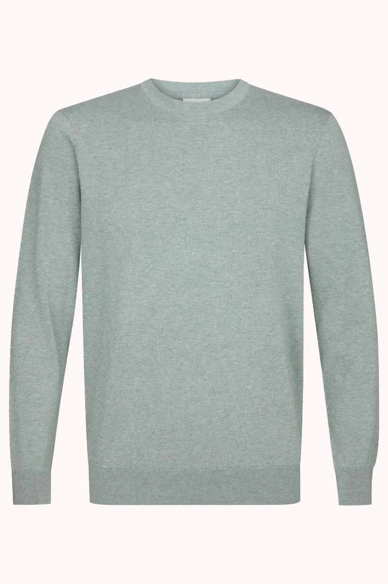 Groene luxury basic crewneck