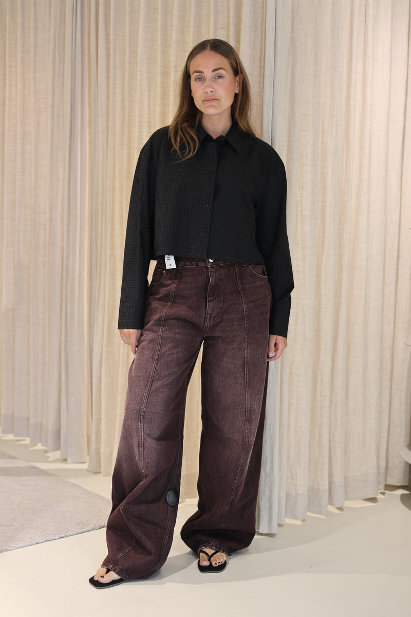 CROPPED BLOUSE GROEN