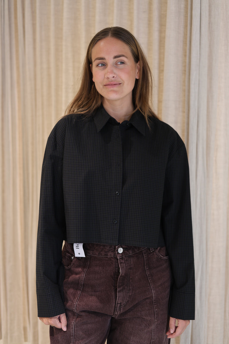 CROPPED BLOUSE GROEN