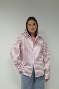 Blouse met open rug - Roze