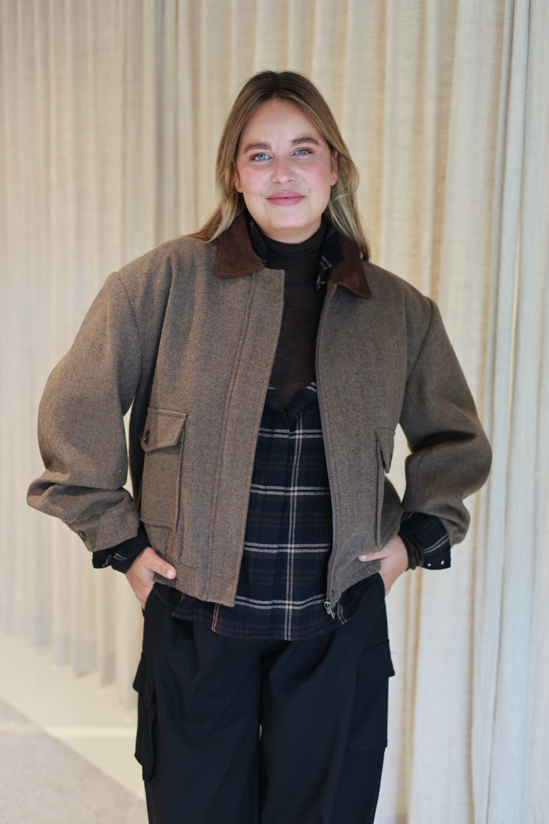 JACKET MARRONE
