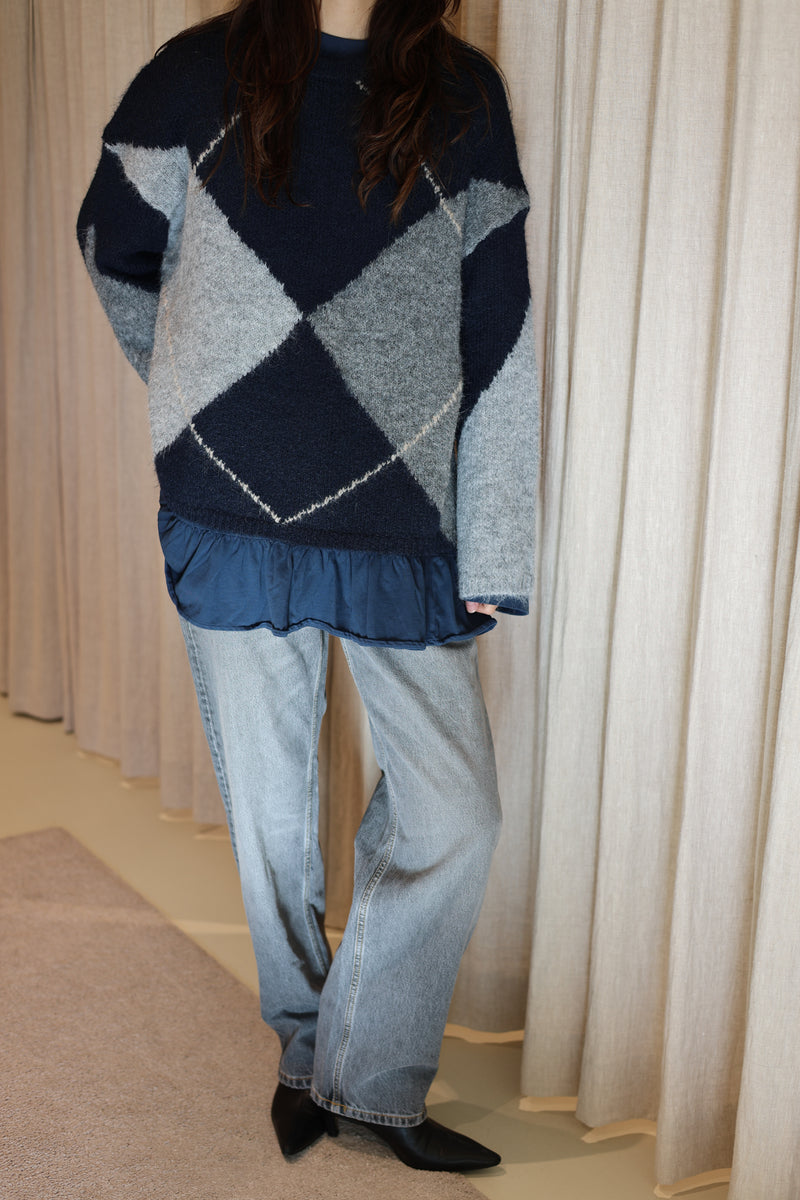 Inga Check Fluff Knit