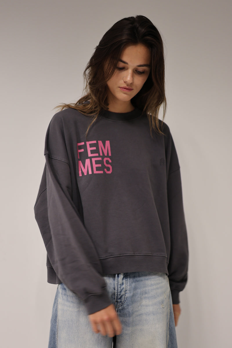 Jubileum sweater crop - Antraciet