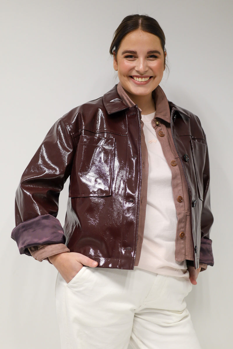 Emilia Patent Jacket