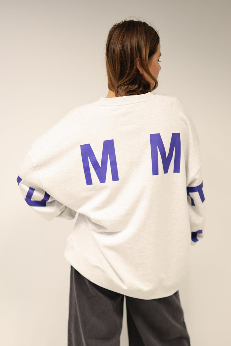 Bouclé Oversized Sweater – Lichtgrijs