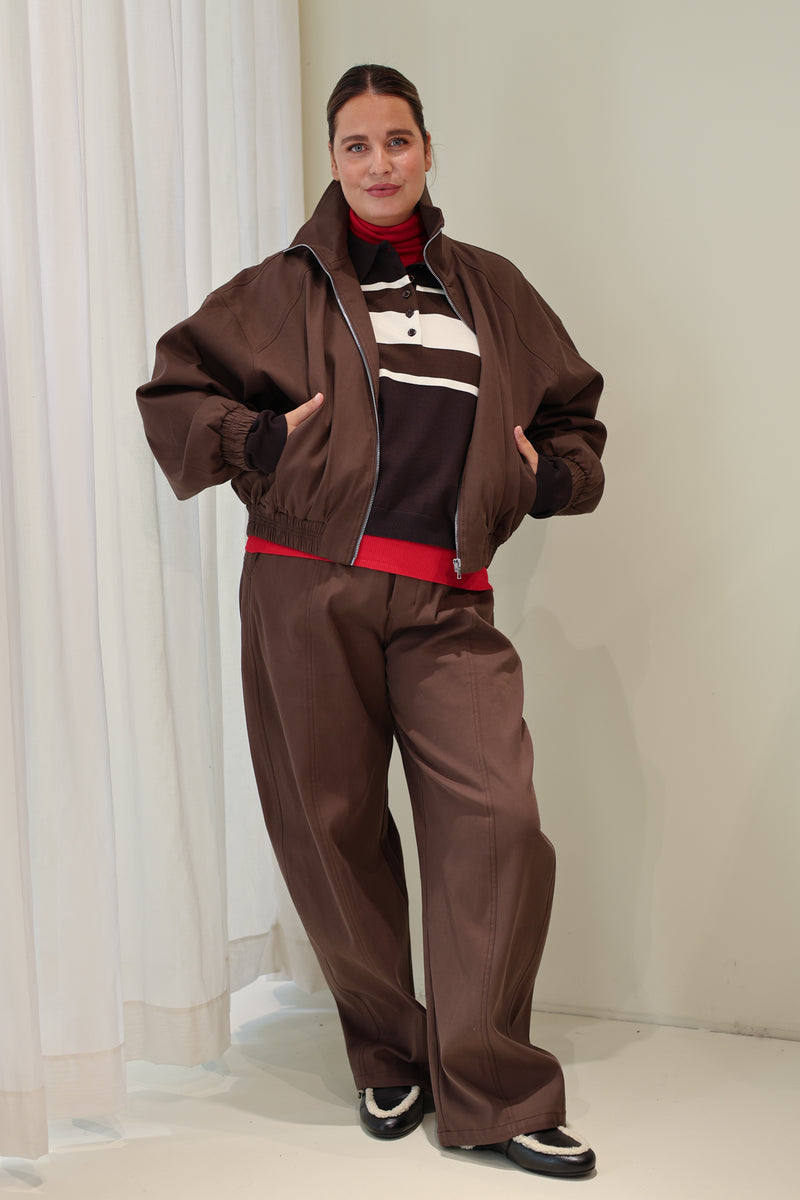 JACKET MARRONE