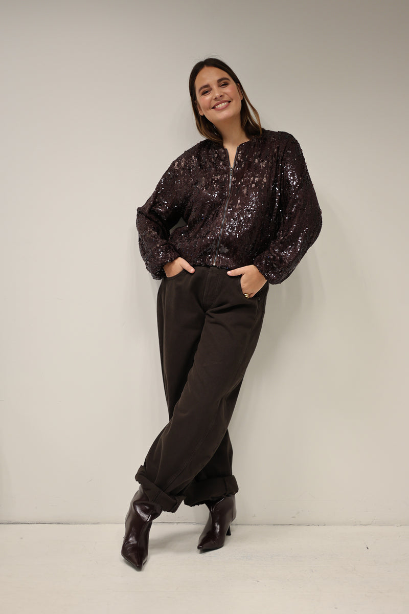 SophieCC Sequin Balloon Jacket