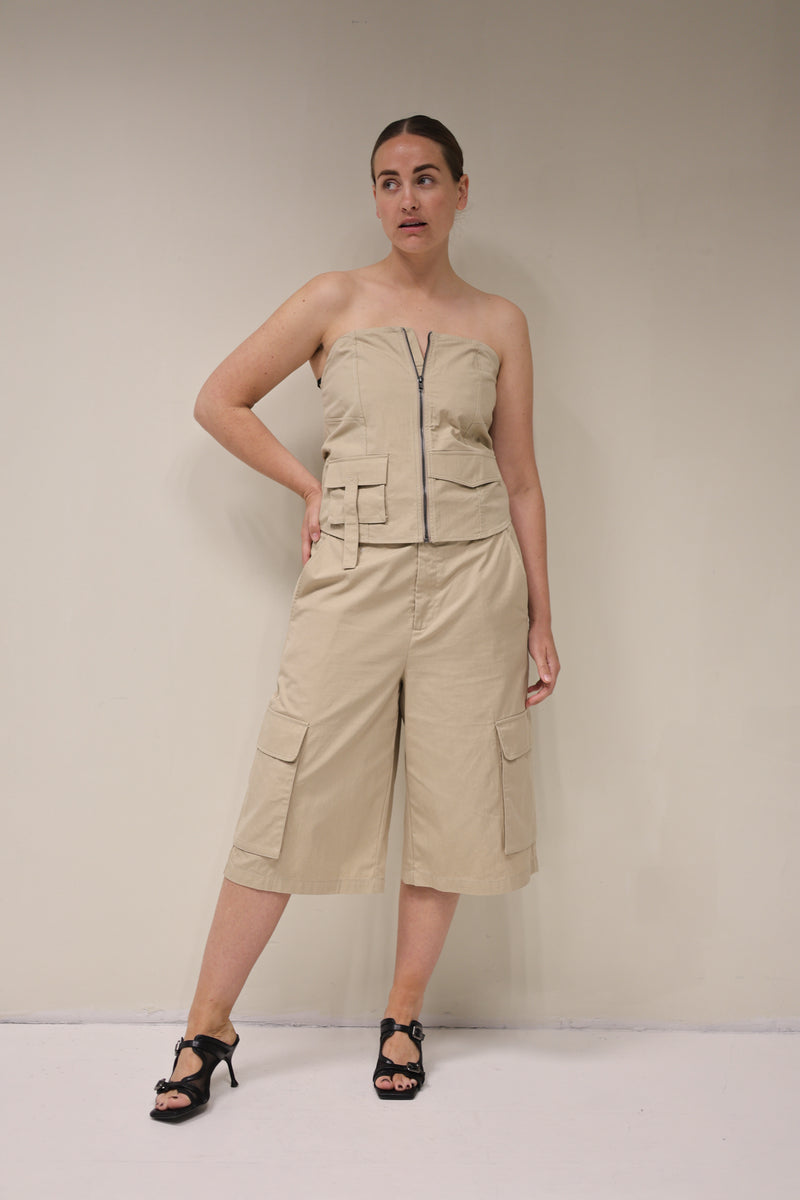 KeshaCC Zip Tube Top - Bruin