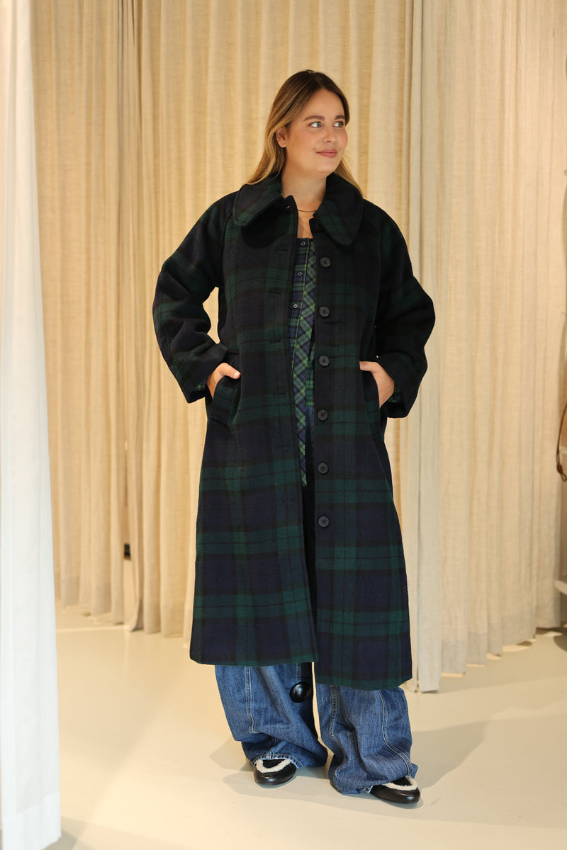 Long Check Coat