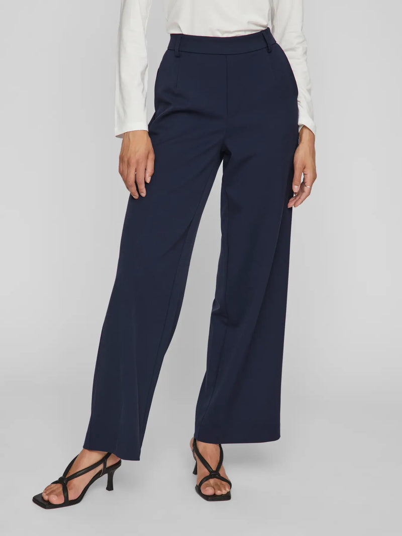 VIVARONE HW WIDE PANT - Blauw