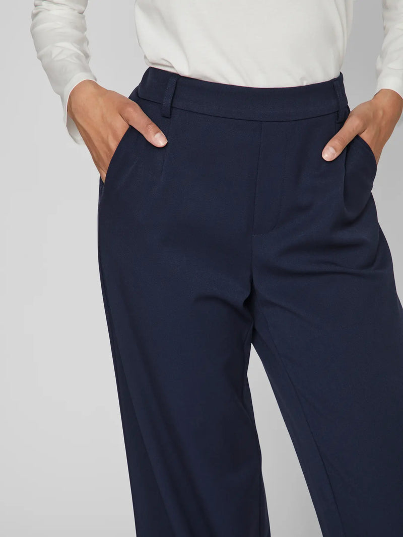 VIVARONE HW WIDE PANT - Blauw