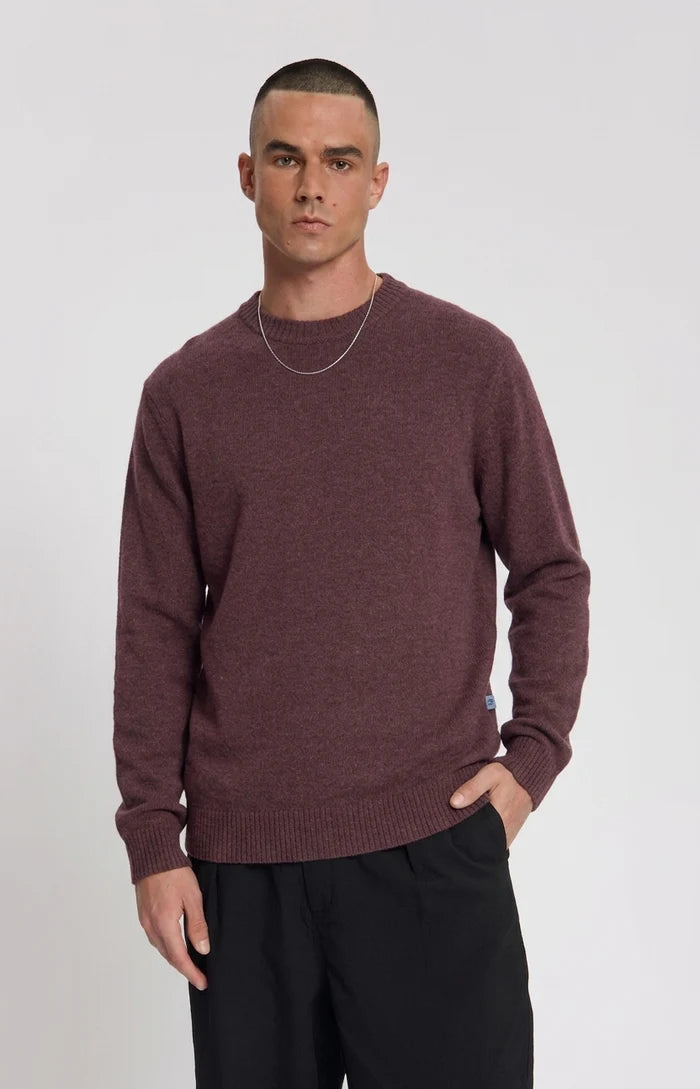 SYRINX KNITTED CREWNECK - HUCKLEBERRY