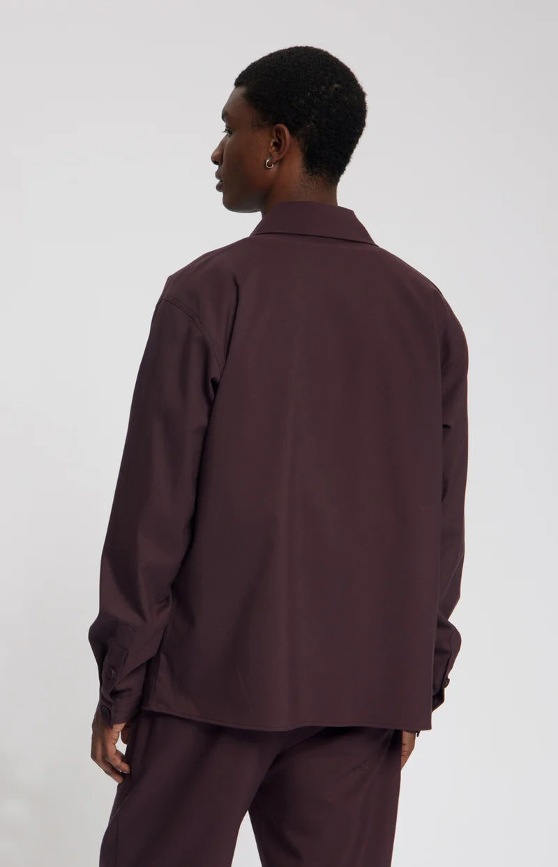 HAPI BRUSHED TWILL SHIRT - HUCKLEBERRY