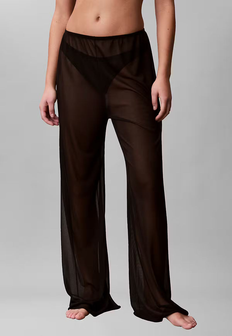WIDE LEG PANT - Zwart
