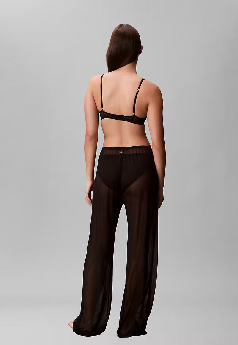 WIDE LEG PANT - Zwart