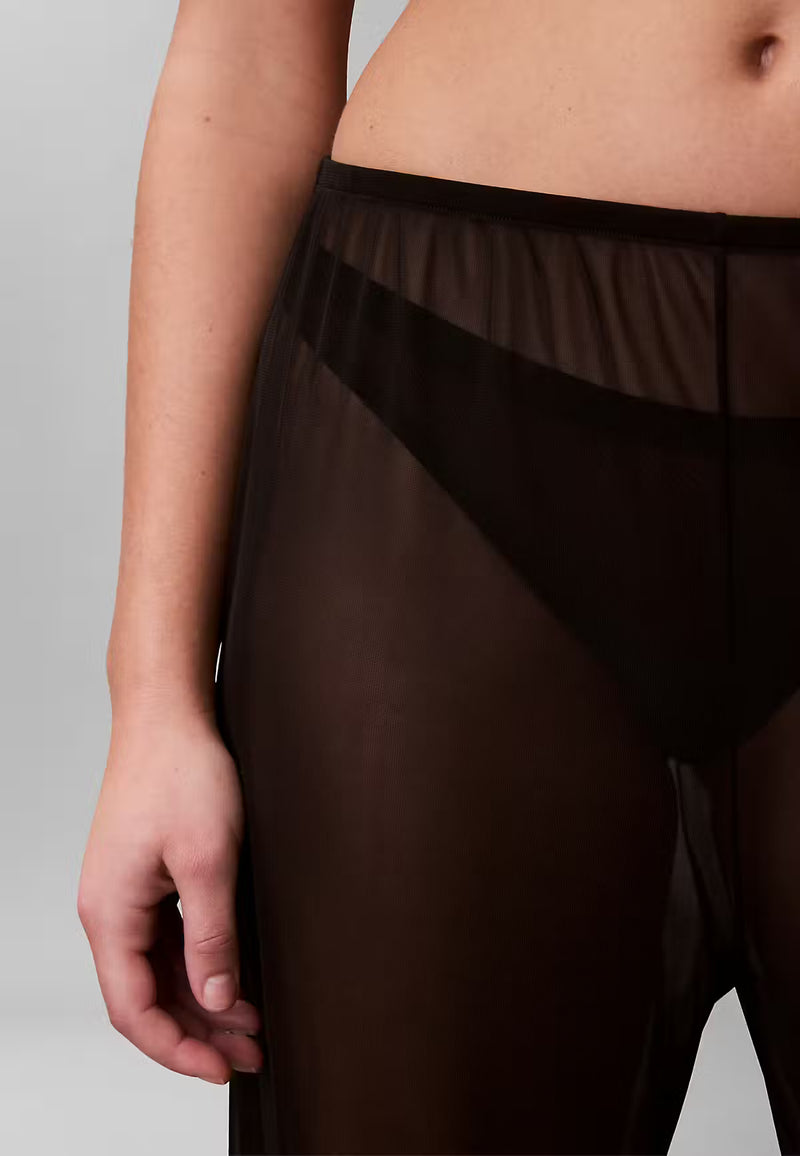 WIDE LEG PANT - Zwart