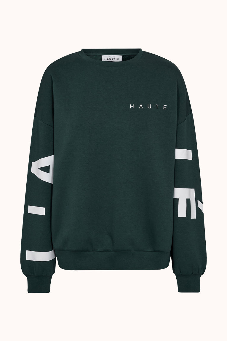 Maxi Split Logo Sweat - Groen