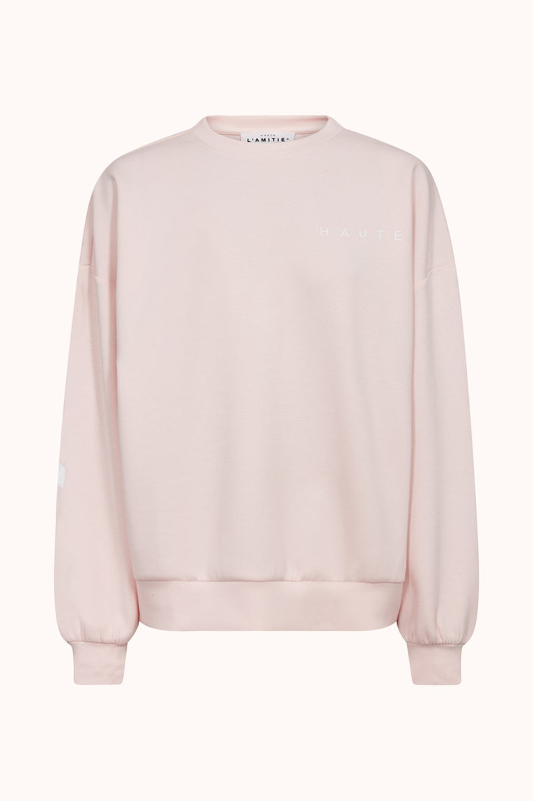 Maxi Split Logo Sweat - Roze