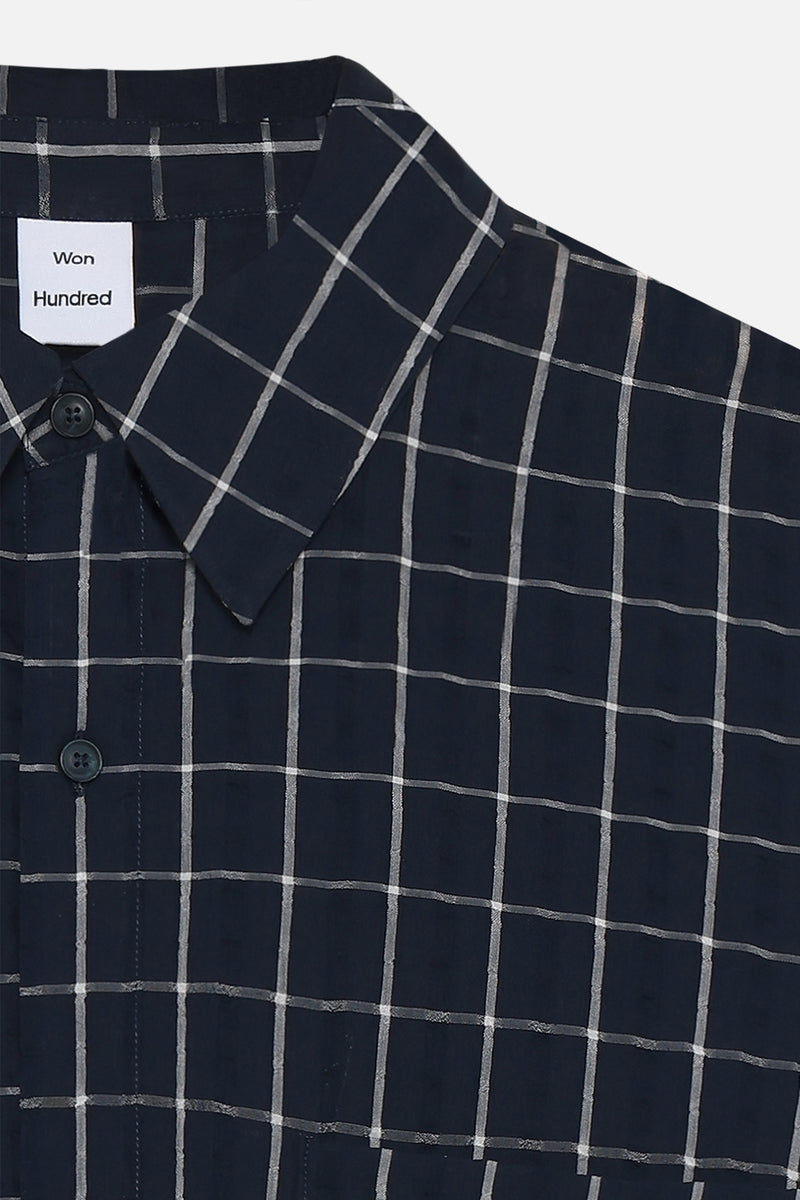 MAZA CHECK SHIRT - Blauw dessin