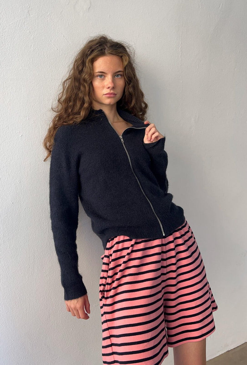 MILLA ZIPPER KNIT NAVY