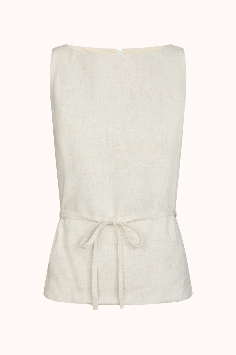 Nassa Linen Top - Natural
