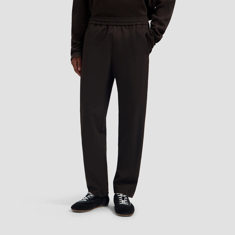 Slim Elasticated Pant - Chocolate Plum