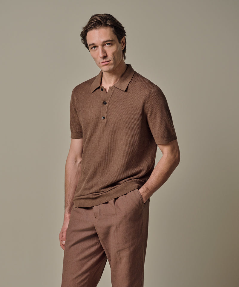 Clay linnen-katoenen polo