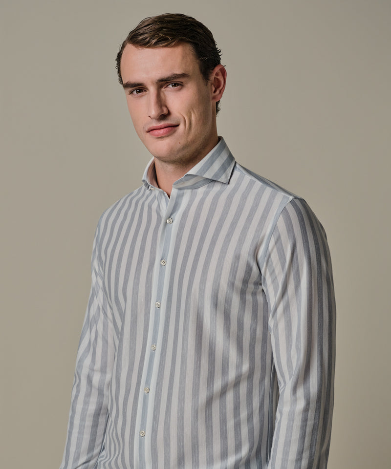 Blue Japanese knitted shirt