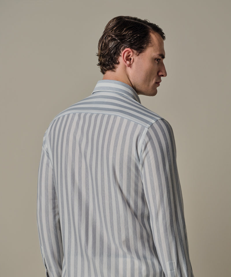 Blue Japanese knitted shirt