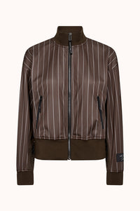 Pin Stripe Zip Sweat - Bruin