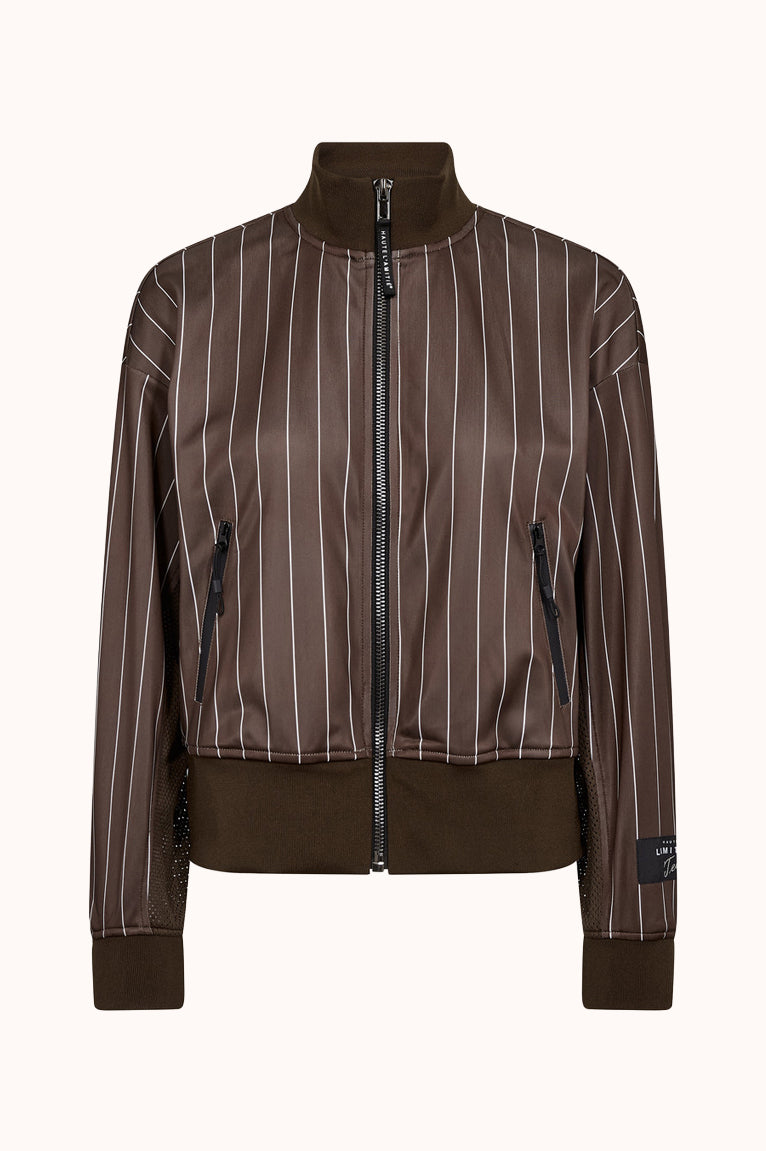 Pin Stripe Zip Sweat - Bruin