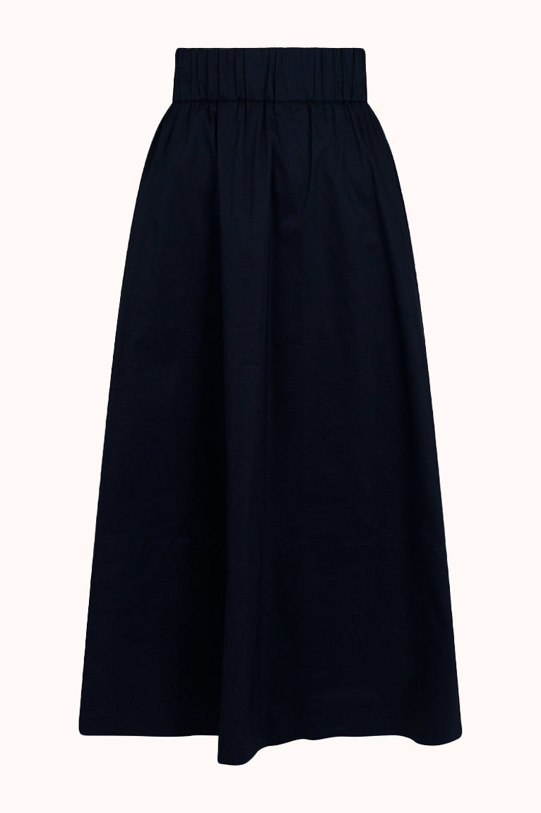 Yara long poplin skirt