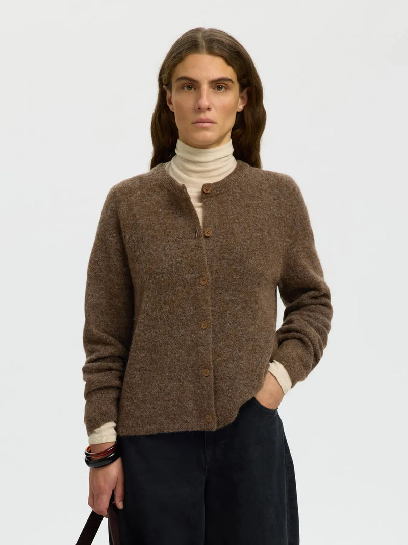SLWLULU NEW LS KNIT CARDIGAN - Dachshun
