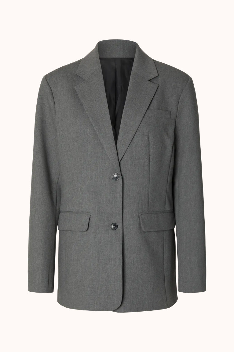 SLWOVERSIZED MARA WOOL BLEND BLAZER NOOS - Grijs