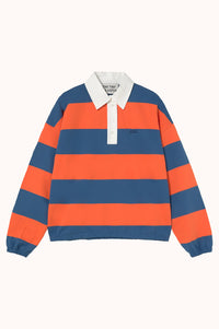 STRIPED SWEATSHIRT - ORANGE/BLUE