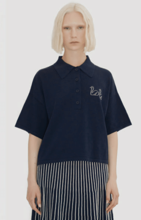 Swans Knitted Polo