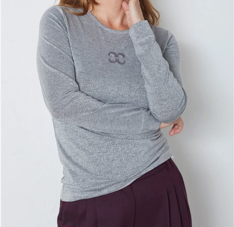 MannyCC Lurex Emb Tee