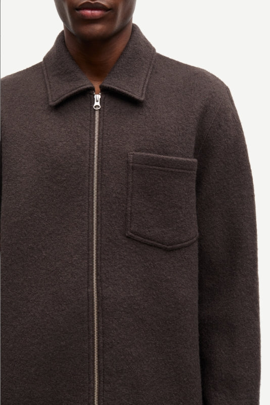 HANNES FULL ZIP -  TURKISH COFFEE