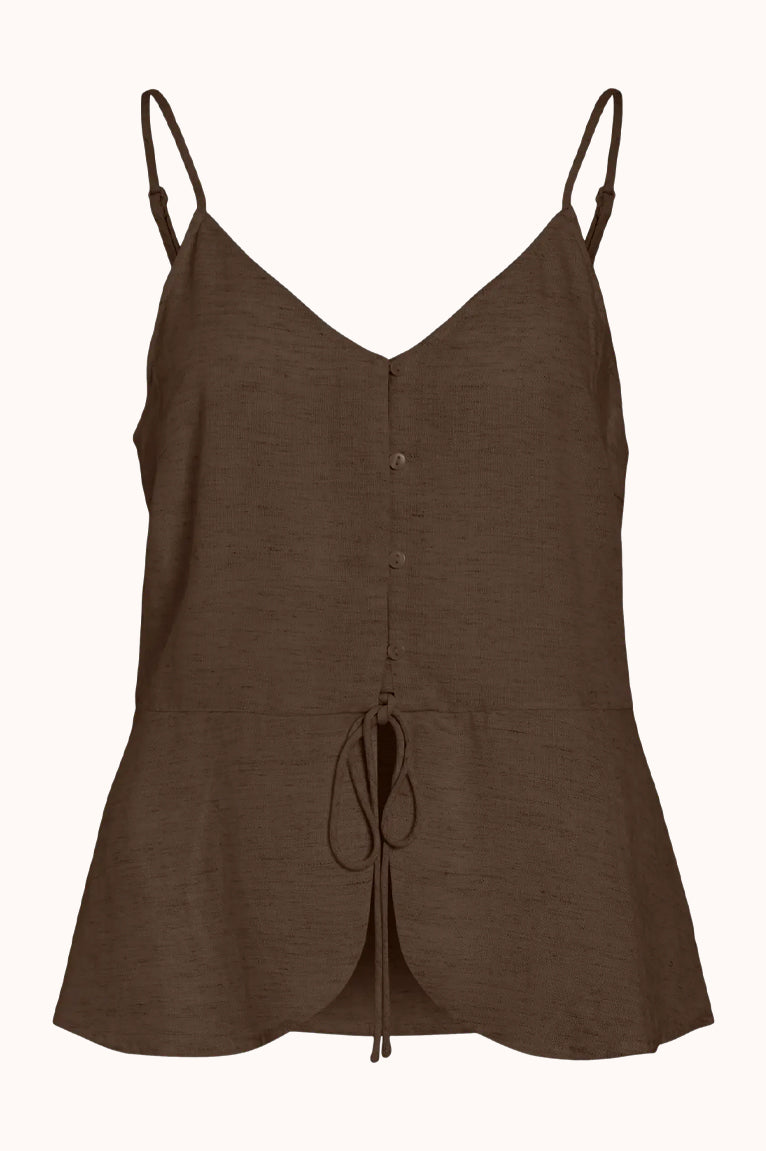 VIKETA SINGLET TOP - Slate black