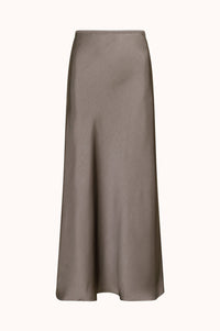 Vicky Sateen Skirt - Warm Grey