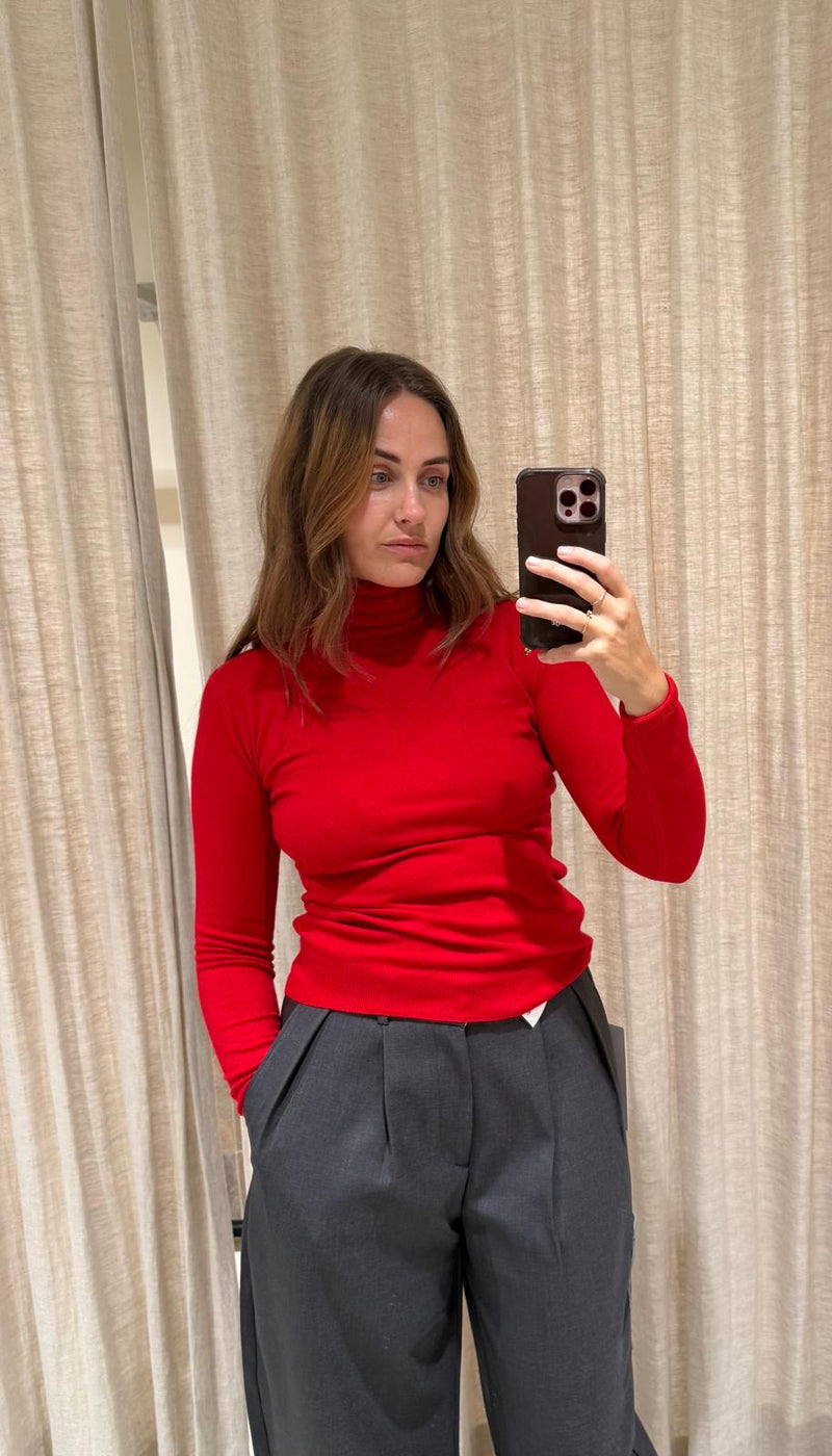 Bibi Top Col - Rood
