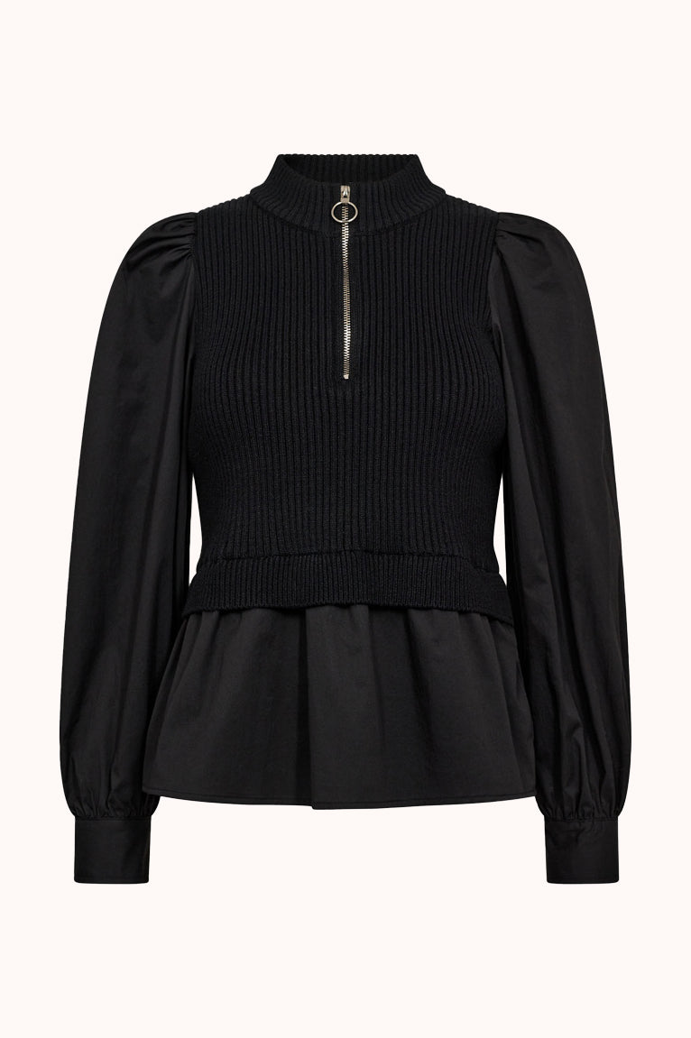 ElisabethCC Mix Zip Knit
