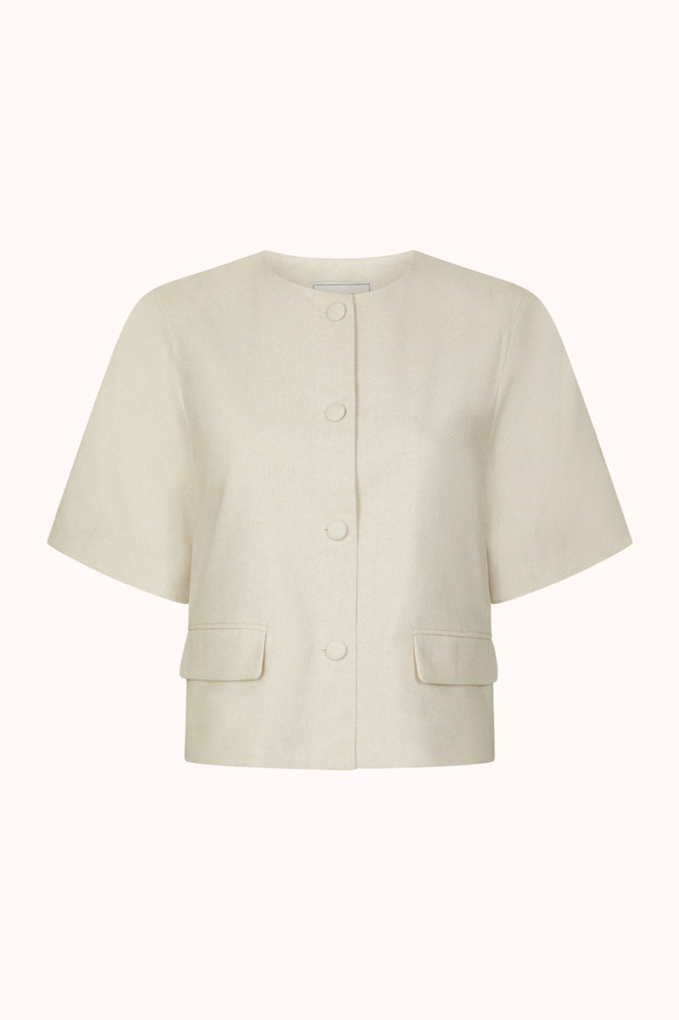 Rory Linen Blouse - Ecru