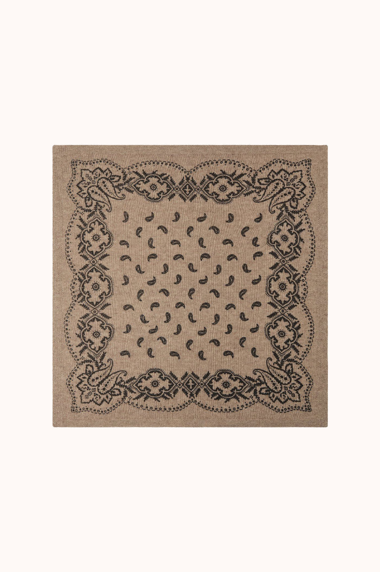 Adelina Paisley Scarf - Beige Melange