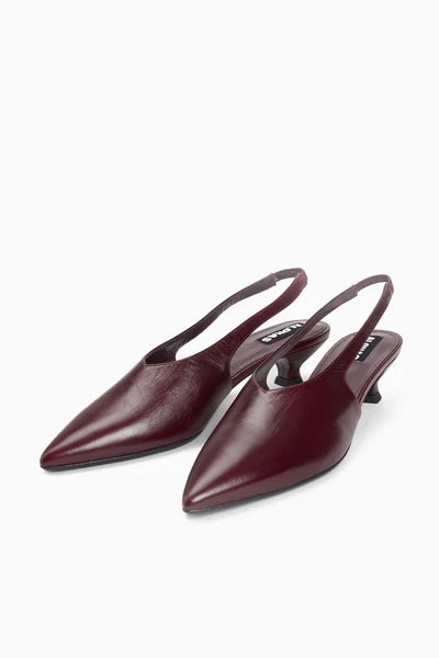 Eros Leather Pumps Burgundy